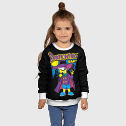 Свитшот детский Darkwing Bart, цвет: 3D-белый — фото 2