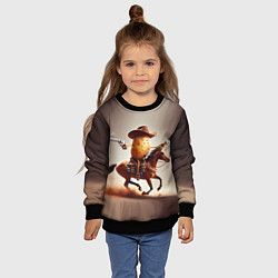 Свитшот детский Дикая картошка, цвет: 3D-черный — фото 2