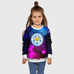 Свитшот детский Лестер сити космос, цвет: 3D-белый — фото 2