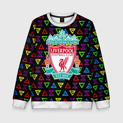 Свитшот детский Liverpool pattern neon, цвет: 3D-белый
