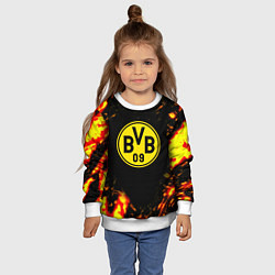 Свитшот детский Borussia огненные краски, цвет: 3D-белый — фото 2