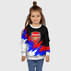 Свитшот детский Арсенал краски триколор, цвет: 3D-белый — фото 2