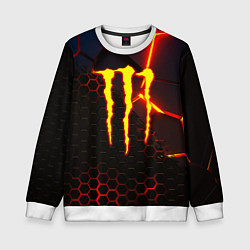 Свитшот детский Monster energy броня краски, цвет: 3D-белый