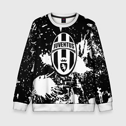 Свитшот детский Ювентус краски всплеск, цвет: 3D-белый