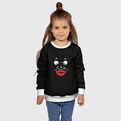 Свитшот детский Black face, цвет: 3D-белый — фото 2