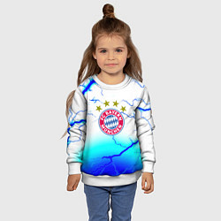 Свитшот детский Бавария Мюнхен молнии, цвет: 3D-белый — фото 2