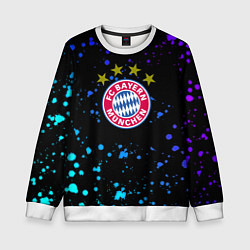 Свитшот детский Бавария Мюнхен неоновые краски, цвет: 3D-белый