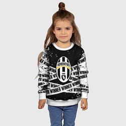 Свитшот детский Juventus подедитель краски, цвет: 3D-белый — фото 2