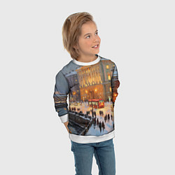 Свитшот детский Предновогодний Санкт-Петербург, цвет: 3D-белый — фото 2