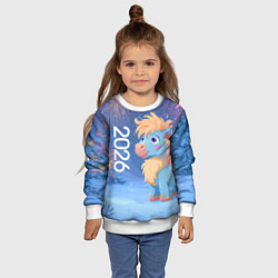 Свитшот детский Милая лошадка 2026, цвет: 3D-белый — фото 2