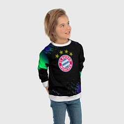 Свитшот детский Бавария Мюнхен краски текстура, цвет: 3D-белый — фото 2