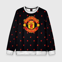 Детский свитшот Манчестер Юнайтед розы текстура
