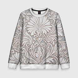 Свитшот детский Вензельные цветы, цвет: 3D-белый