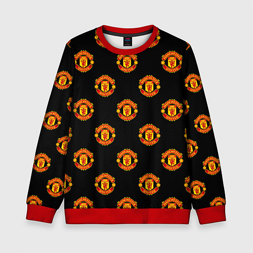 Детский свитшот Manchester United Pattern / 3D-Красный – фото 1