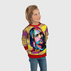 Свитшот детский Kurt Cobain: Abstraction, цвет: 3D-красный — фото 2