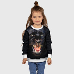 Свитшот детский Пантера, цвет: 3D-белый — фото 2