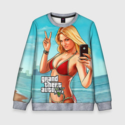 Свитшот детский GTA 5: Selfie Girl, цвет: 3D-меланж