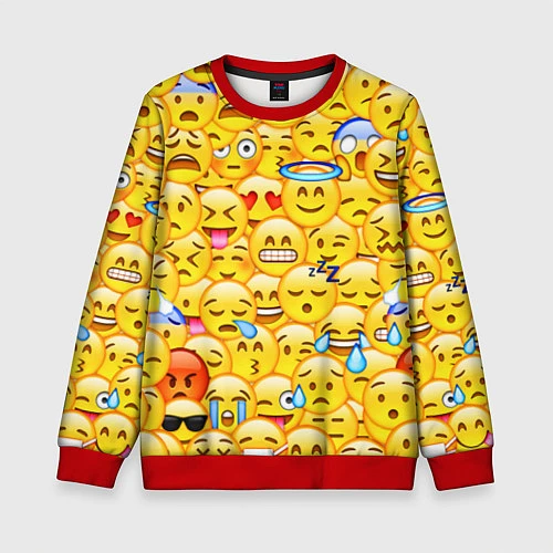 Детский свитшот Emoji / 3D-Красный – фото 1
