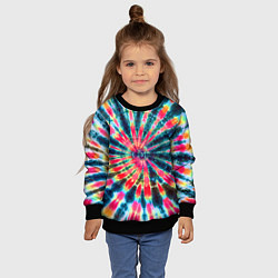 Свитшот детский Tie dye, цвет: 3D-черный — фото 2