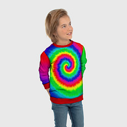 Свитшот детский Tie dye, цвет: 3D-красный — фото 2