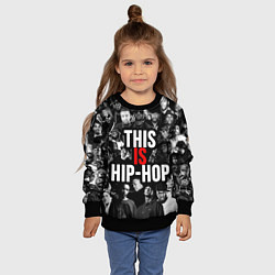Свитшот детский This is hip-hop, цвет: 3D-черный — фото 2