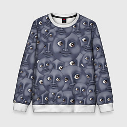 Свитшот детский Эмодзи, цвет: 3D-белый