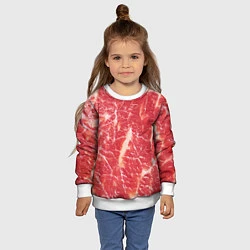 Свитшот детский Мясо, цвет: 3D-белый — фото 2