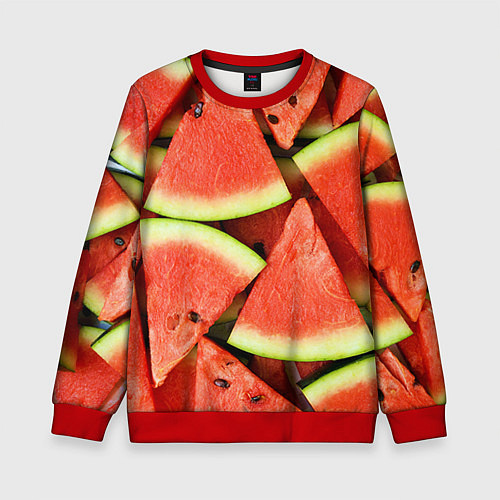 Детский свитшот Дольки арбуза / 3D-Красный – фото 1