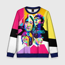 Свитшот детский The Beatles: Poly-art, цвет: 3D-синий