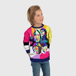 Свитшот детский The Beatles: Poly-art, цвет: 3D-синий — фото 2
