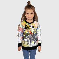 Свитшот детский The Beatles: Colour Spray, цвет: 3D-черный — фото 2