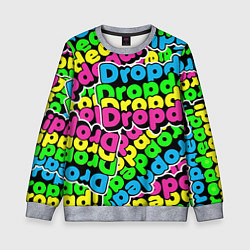 Свитшот детский Drop Dead: Acid Pattern, цвет: 3D-меланж