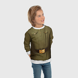 Свитшот детский Униформа солдата, цвет: 3D-белый — фото 2