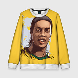 Свитшот детский Ronaldinho Art, цвет: 3D-белый