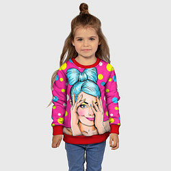 Свитшот детский POP ART, цвет: 3D-красный — фото 2