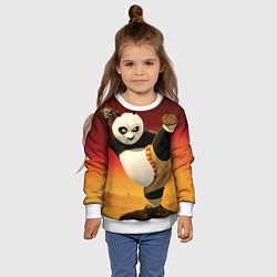 Свитшот детский Кунг фу панда, цвет: 3D-белый — фото 2