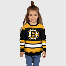 Свитшот детский Boston Bruins, цвет: 3D-черный — фото 2