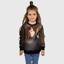Свитшот детский Бенедикт Камбербэтч 1, цвет: 3D-черный — фото 2