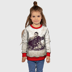 Свитшот детский Сталин байкер, цвет: 3D-красный — фото 2