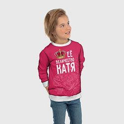 Свитшот детский Её величество Катя, цвет: 3D-белый — фото 2