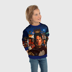 Свитшот детский Michael Jackson: Pop King, цвет: 3D-синий — фото 2