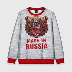 Свитшот детский Bear: Made in Russia, цвет: 3D-красный