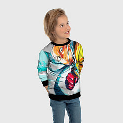 Свитшот детский One Punch Man Rage, цвет: 3D-черный — фото 2