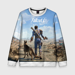 Свитшот детский Fallout 4: Welcome Home, цвет: 3D-белый
