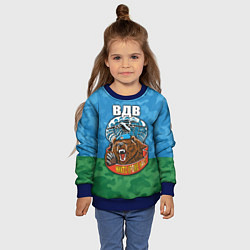 Свитшот детский ВДВ медведь - никто кроме нас, цвет: 3D-синий — фото 2