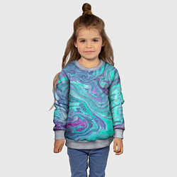Свитшот детский Смесь красок, цвет: 3D-меланж — фото 2