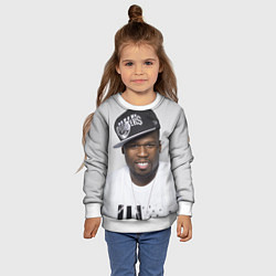 Свитшот детский 50 cent, цвет: 3D-белый — фото 2