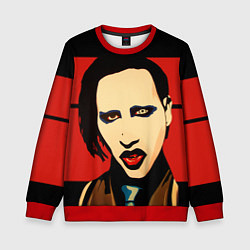 Свитшот детский Mаrilyn Manson, цвет: 3D-красный