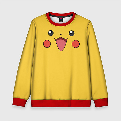 Детский свитшот Пикачу / 3D-Красный – фото 1
