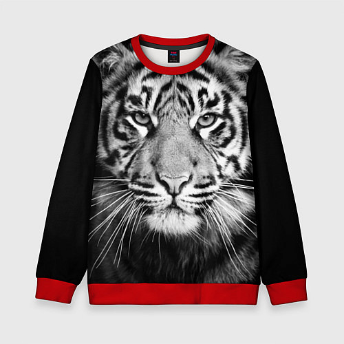 Детский свитшот Красавец тигр / 3D-Красный – фото 1